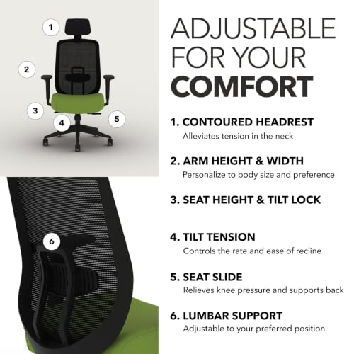 Image of HON Altern Ergonomic Office Chair, Office Desk Computer Chair, Pear