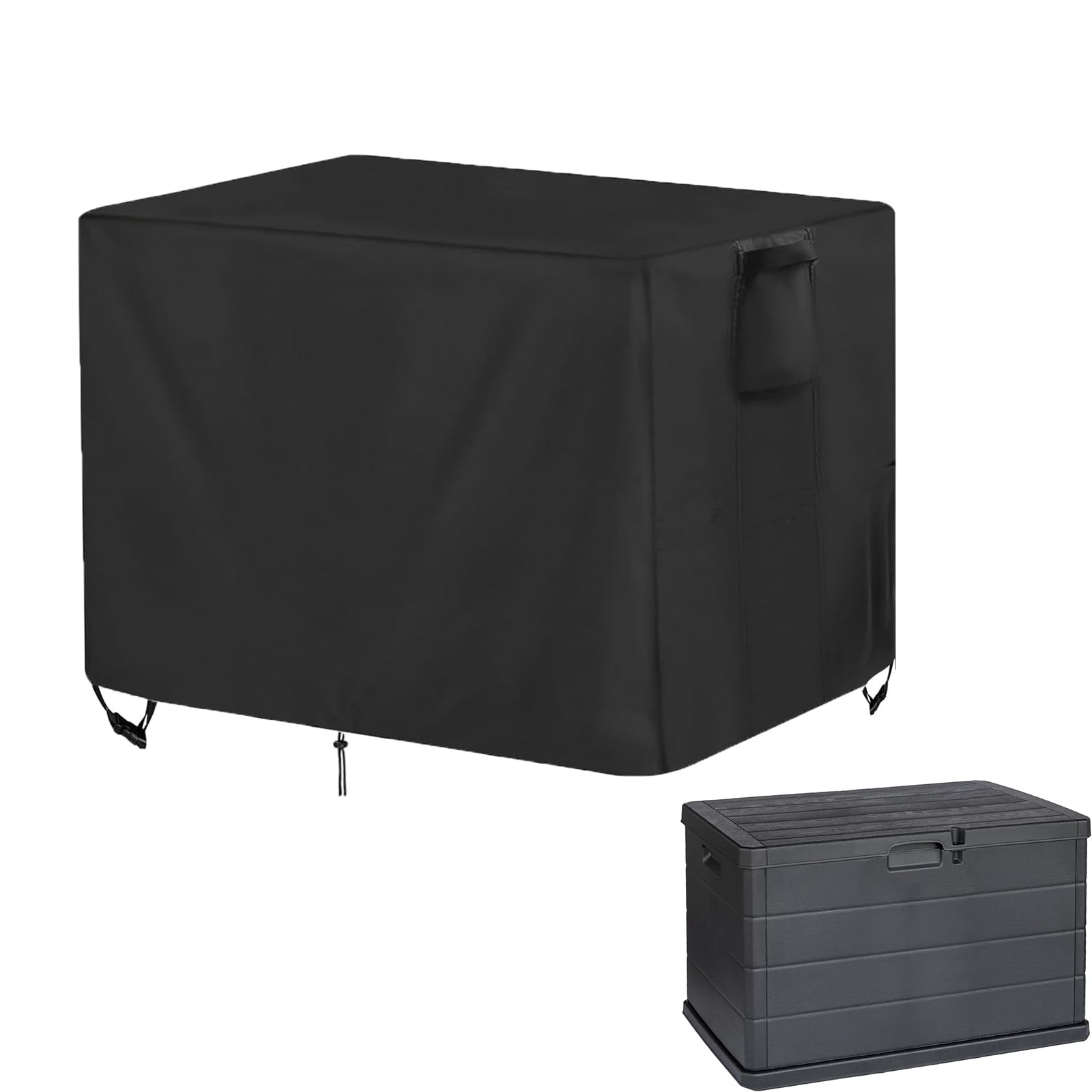 Deck Box Cover,500D Protect Cover for 200L Lockable Storage Box 83x58x55cm