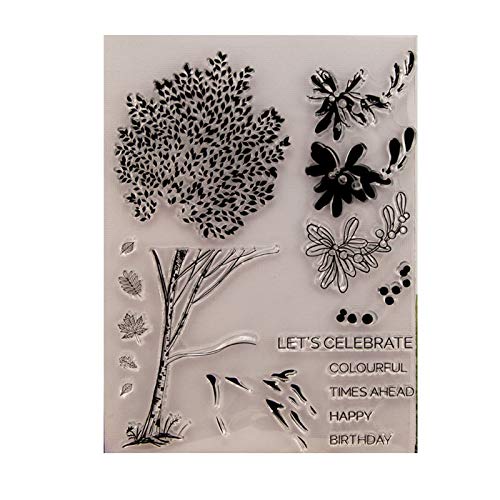 Suechi Tree Silicone Clear Stamp Cling Seal DIY Scrapbook Embossing ...
