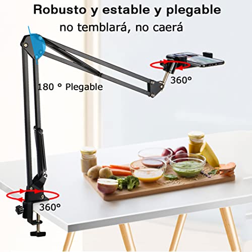 Brazo Articulado de Soporte para teléfono Movil Celular,Rotación de 360°, Flexible, para fotografía Plana, Grabar vídeos o transmisión en Vivo - Imagen 5