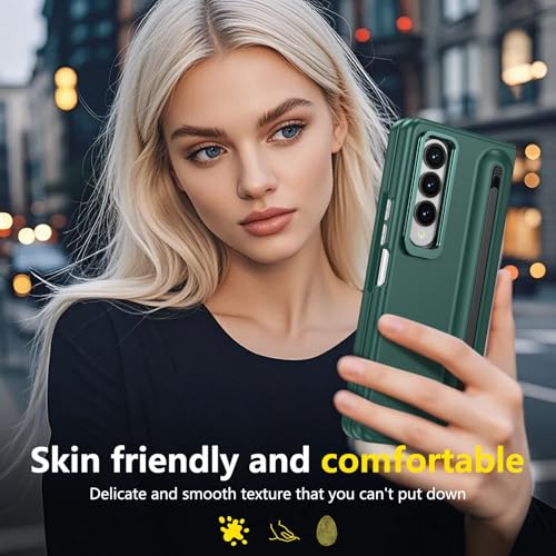 Coque Galaxy Z Fold4 avec stylet et béquille de protection - Vert - 6