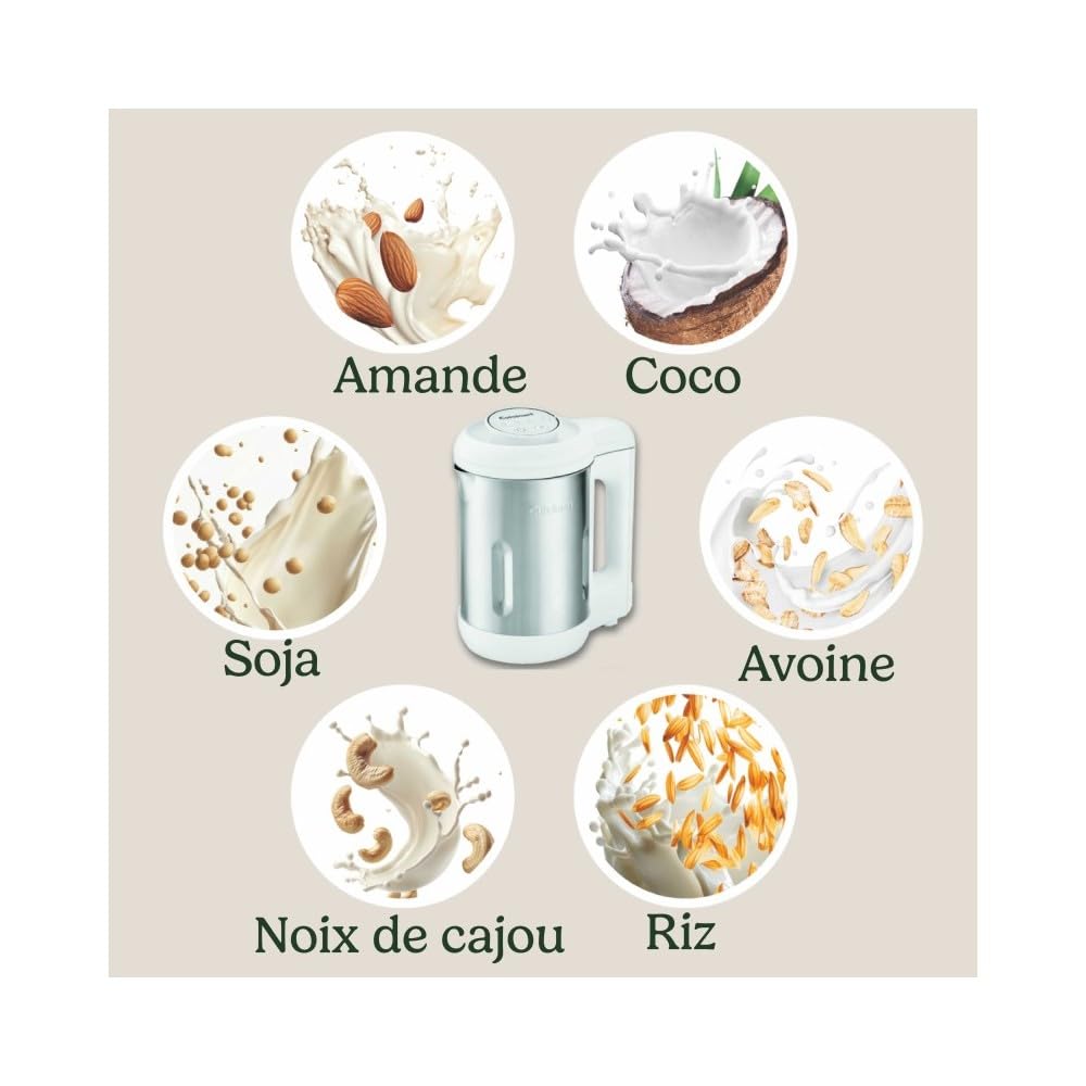 NutSmart™ de Cuisinart – Machine à Lait Végétal Sans Effort 1,2 L & Appareil à Boissons Végétales MYBOTV | Lait d’Amande, d’Avoine, de Soja, de Riz, de Noix | 100% Naturel, Rapide & Multifonction