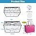 Aimeiar Clear Beach Bag Organizer Compatible with Bogg Bag X Large Size, PVC Insert Divider Liner for XL Bogg Bag Accessories (Clear-Black)