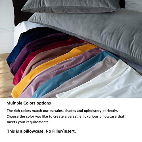 JUSPURBET Velvet Body Pillow Cover with Hidden Zipper,Soft and Breathable Pillowcase for Adults Pregnant Women,20\"x54\",Eggplant Purple