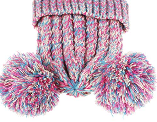 Urban Virgin Baby Girl Kids Hats Infant Toddler Beanies Cable Knit Pom Pom Ears Winter Cap Hats for Girls 1-5 Years4