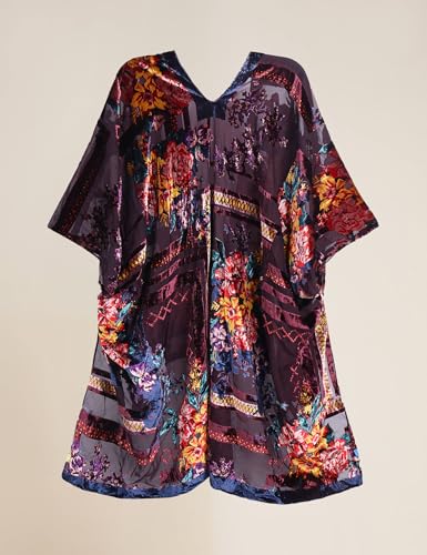 Image of MJ SERECA Women's Casual Long Velvet Kimono