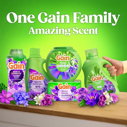 Gain Liquid Laundry Detergent with Odor Defense, Moonlight Breeze Scent, Laundry Soap For HE Washing Machines, 132 fl oz, 100 Loads (Packaging May Vary) - image 8