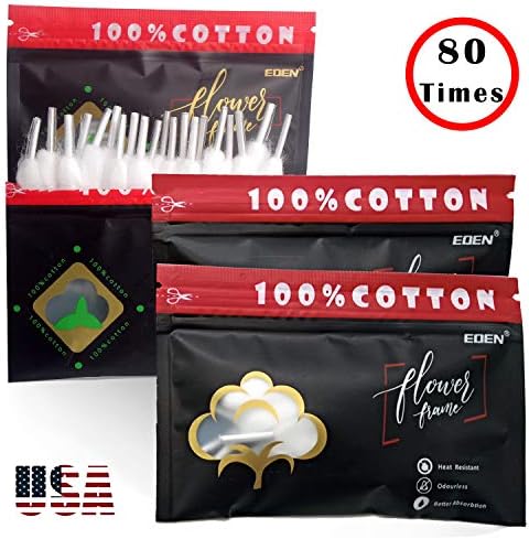 Prime Organic Cotton Organic Shoelace Style Cotton for DIY Project- (4 bag) Can Be Used 80 Times Preloaded Shoelace Style Cotton Bacon Cotton/American quality