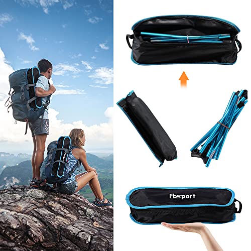 Camping Chairs, Set of 2, Foldable Ultralight Folding Chair up to 150 kg, Camping Chair with Carrying Bag and Bag for Outdoor, Beach, Hiking, Picnic, Fishing - Image 6