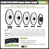 FONOBO Kit de Moteur de vélo électrique 36V/48V - 250W/350W/500W, Kit de Conversion de vélo électrique de Roue Avant étanche avec écran LCD (32 km/h),36V/500W-29 #5