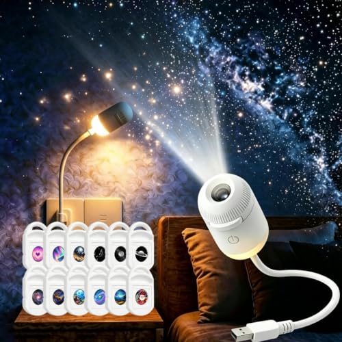 【PERFECT NIGHT LIGHT FOR BEDROOM】 Say goodbye to fear of the dark. Our galaxy light projector serves as an excellent sleep aid, emitting a soft, soothing glow that helps kids and babies fall asleep peacefully. It is the ideal night light projector for kids bedroom and nursery.