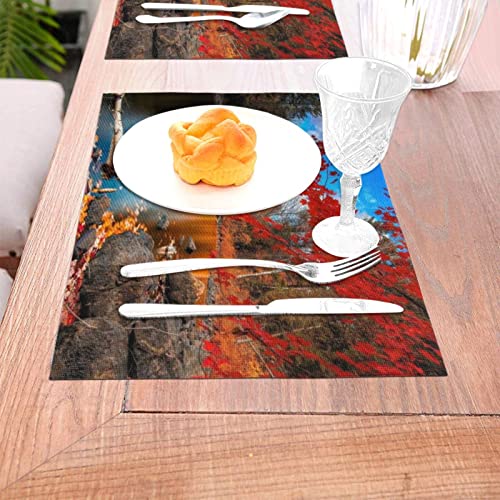 Set de table imprimé Killarney en PVC tissé antidérapant - 6