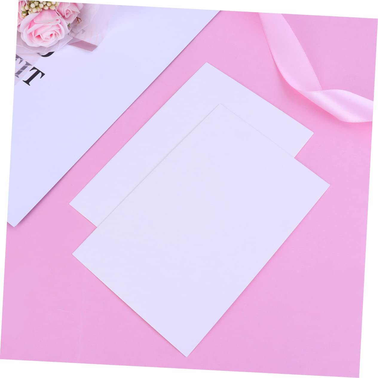 DOITOOL 200 Pezzi biglietto di auguri fai da te bigliettini natale cartoncini natale bigliettino annata saluto carte graffiti ispessite biglietti d'auguri vuoti carta kraft bianca