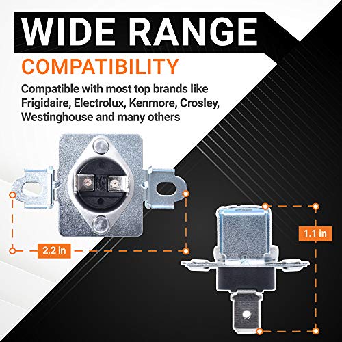 [Upgraded] 137032600 Dryer Thermal Limiter Replacement Part By Bluestars - Exact Fit For Frigidaire Dryers - Replaces 137060800 7137032600 #TOP2