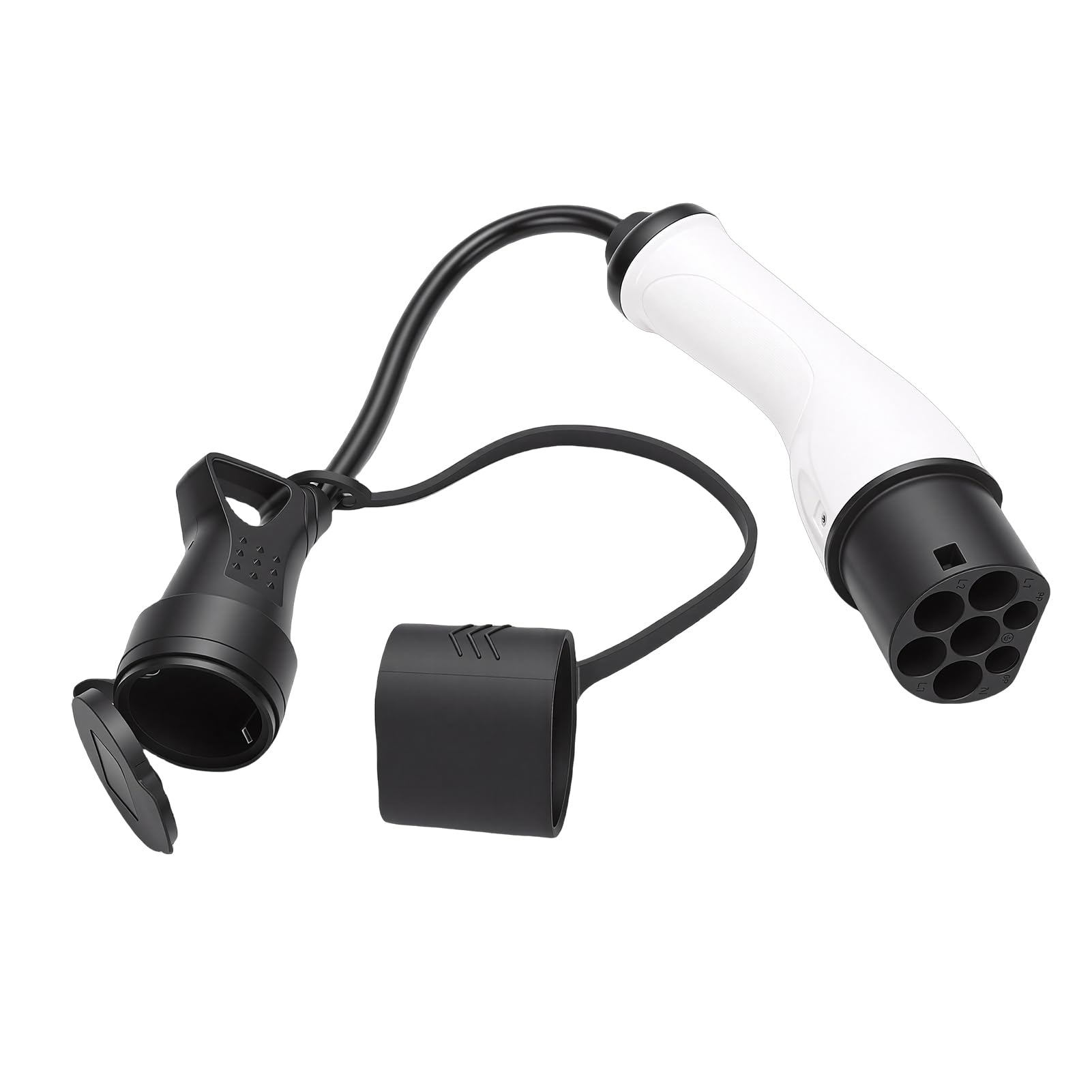Adapter Typu 2 Do EV PC Nylonowy Konwerter ładowania 16A 3,3 KW IP54 Przenośna Wtyczka Wyładowcza EV Do Złącza Typu 2 Garaż Domowy Użytku w Podróży