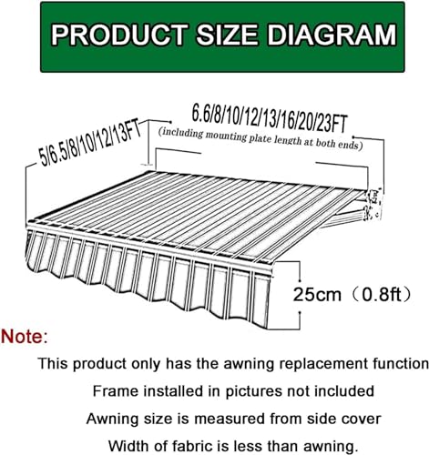 Toile de rechange pour auvent imperméable et hautement résistante aux UV - 2