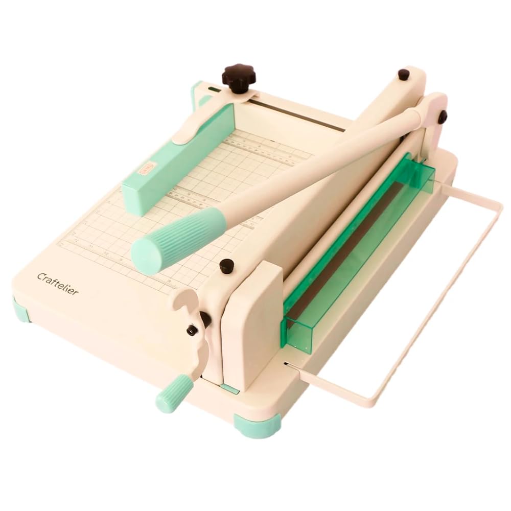 Craftelier A4 Paper Cutter (30 cm), Precise Cut up to 400 Sheets, Professional Industrial Guillotine with Double Security System and Reinforced Steel Structure for Large Jobs