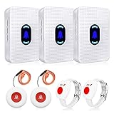 Daytech Caregiver Pager System Call Button Personal Alert Pager for Home Elderly Attendant Patient...