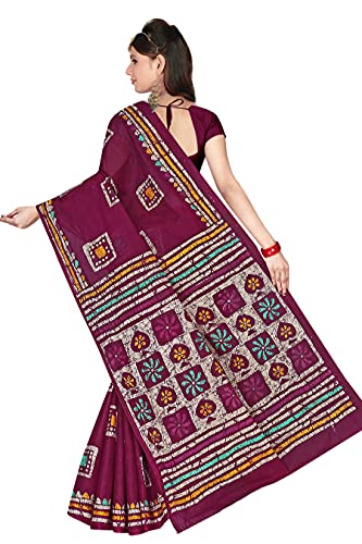 Image of TAMAIRA FASHION Mulmul Pure Cotton Saree For Woman Batik Printed |Office Wear Daily Wear Sarees For Women Without Blouse Piece(Available in 9 Colours)