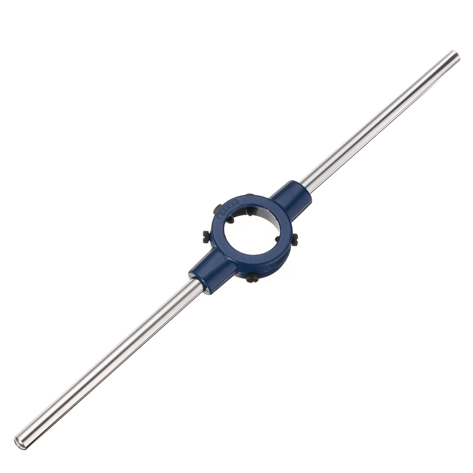QUARKZMAN Matrici Filettature per Tubi 55mm (2,17") Supporto Maniglia Chiave Filettatura Regolabile Strumenti per Riparazione Bullone (Matrici Metriche M22-M24 / Matrici Od 55mm)