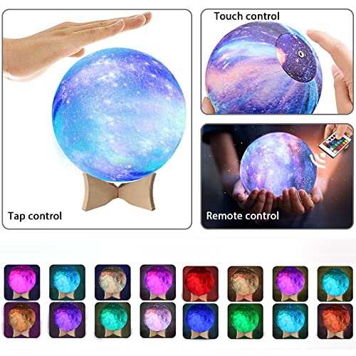 Lámpara de mesa luna LED 16 colores con control remoto miniatura 3
