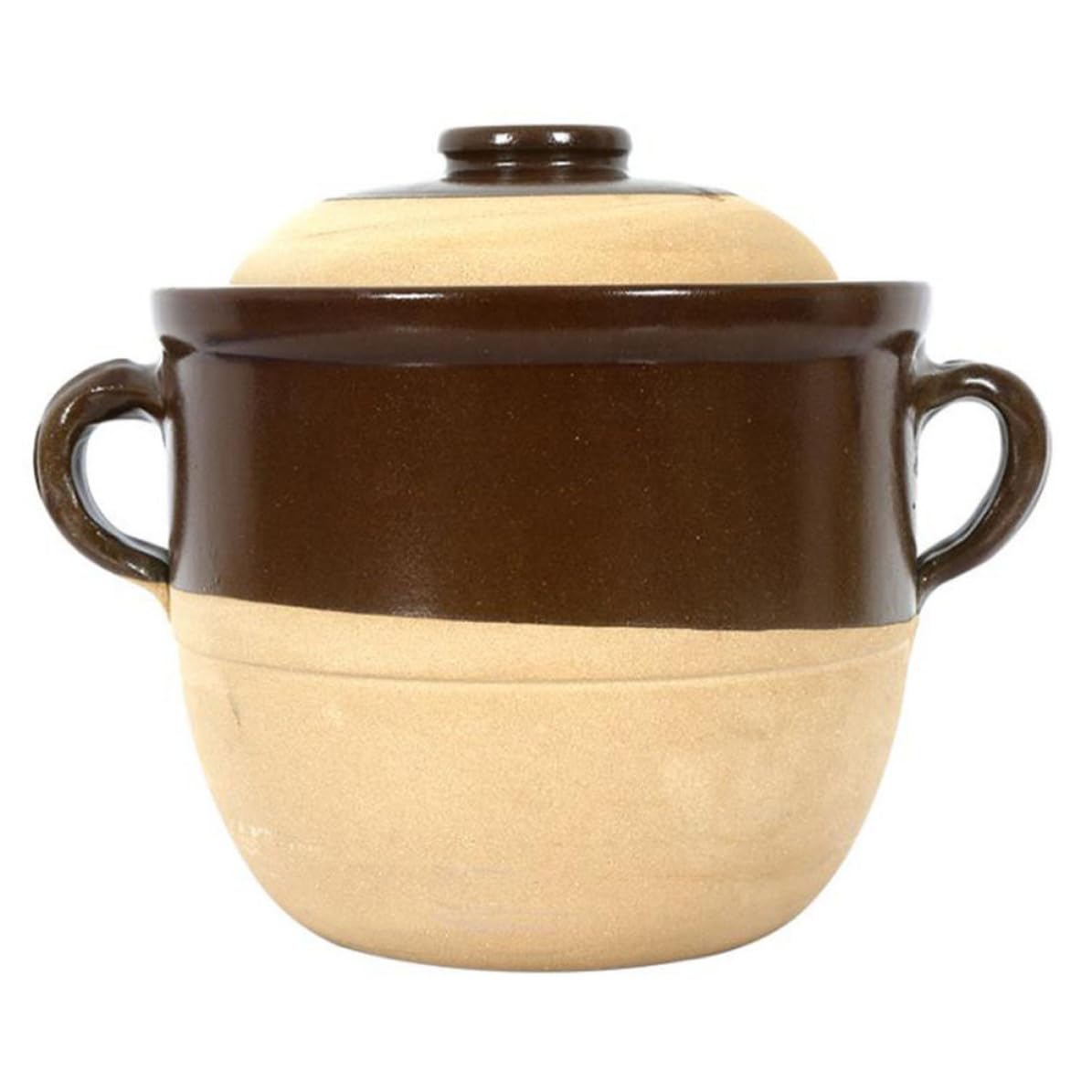 TIDTALEO Cazuela de Barro de 2l Doble Asa, Loza de Calidad Calentamiento Uniforme y Antiadherente Adecuado para Utensilios y Complementos de Cocina