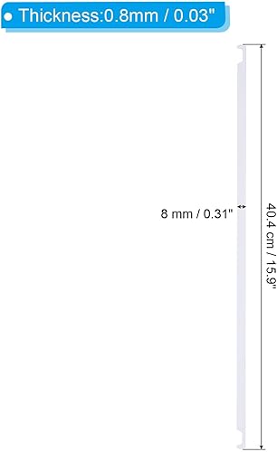 Miniatura 7 de PATIKIL 50 barras de metal para carpetas de archivos colgantes, barras de metal para carpetas de archivos de 13.6 pulgadas, barras de metal A4 para