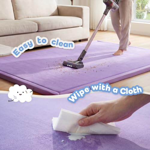 Image of 1.3 inch Thick Baby Play Mat for Floor,28x72 Bedside Rugs, Non-Slip