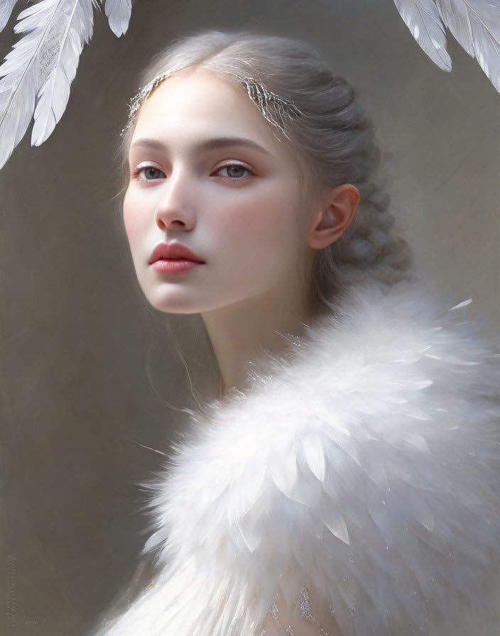 Tableau sur toile décoration murale Feather Soft 58 x 90 cm GerRit