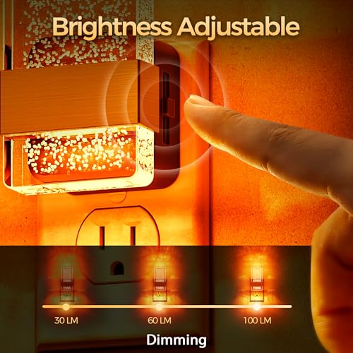 Image of LED Night Lights Plug into Wall, [2 Pack] Dimmable Nightlight | Bubble Decorative Night Light, Dusk to Dawn Sensor, Wall Sconce-Style Design Nightlights for Bathroom, Hallway