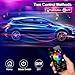 HUNOGRU Dreamcolor Acrylic Interior Car LED Strip Light, RGB 6 in 1 Ambient Lighting, 175 Inches, 600 LED, Music Sync, 16 Million Colors, App Control, Car Interior Lights