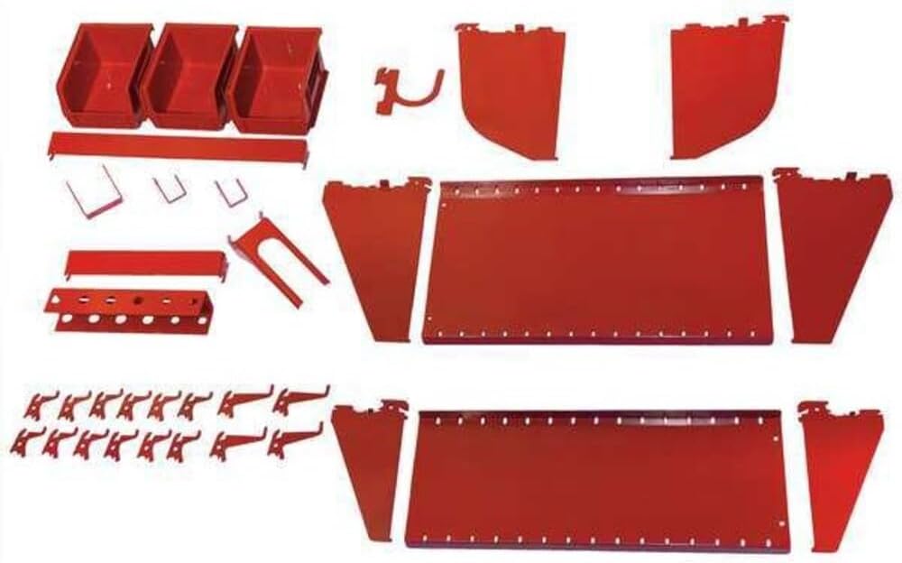 Workstation Slotted Accessory Kit, Red