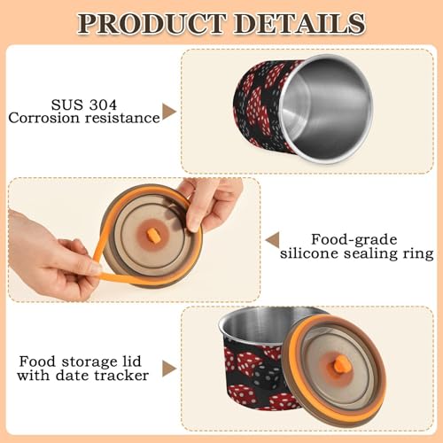 Envase Hermético de Acero Inoxidable 900ml DOMIKING miniatura 4