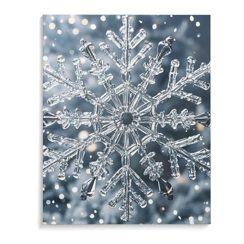 Tableau mural personnalisé flocon de neige pour une ambiance hivernale cocooning