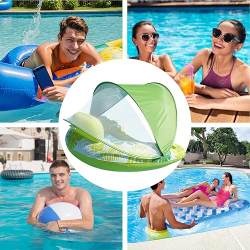 Hamac flottant pour piscine avec porte-gobelet intégré