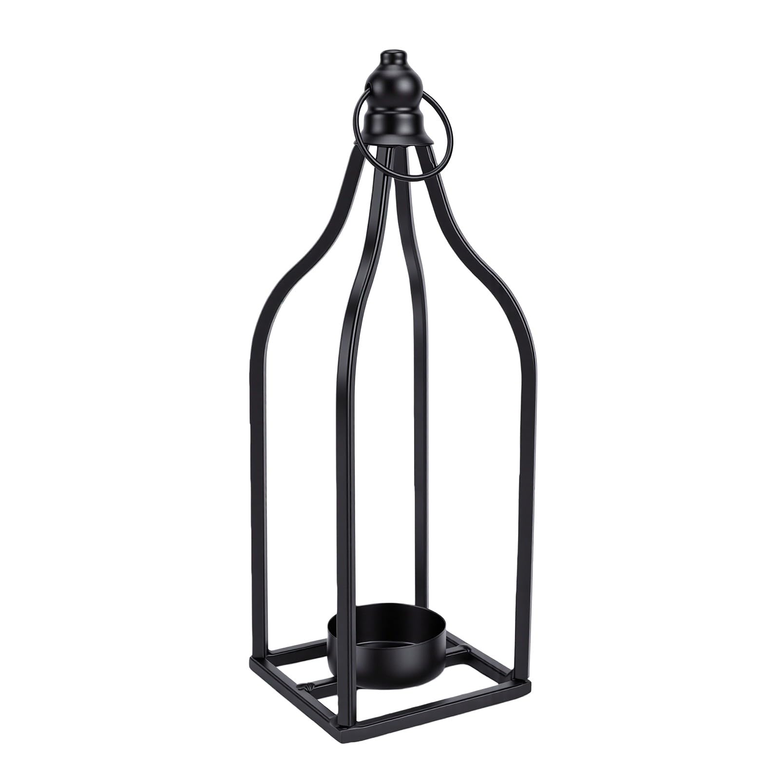 SIXRUN Lampada Lanterna in Ferro Appesa, Retrò Vintage 8,5 Pollici (BLACK)