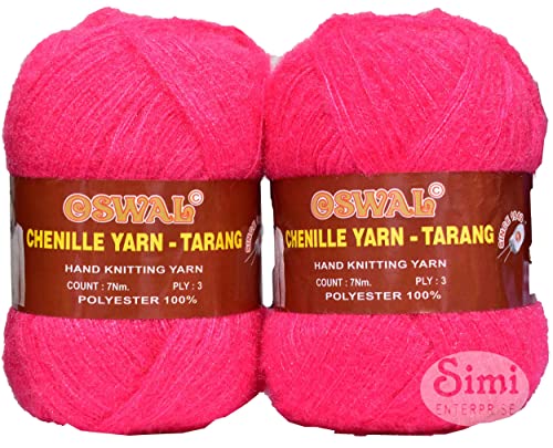 Image of Oswale 3 Ply Knitting Yarn Wool, Rose 600 gm Best Used with Knitting Needles, Crochet Needles Wool Yarn for Knitting. by Oswale