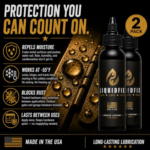 Image of LiquidFix Door, Lock, and Hinge Lubricant | 4 oz Dropper - 2 Pack
