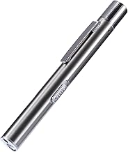 COZHYESS Lampe-Stylo Médicale, Lampe de Poche Médicale, Lampe de Poche, Mini Lampe de Poche USB, Lampe de Poche LED, Étanche, Acier Inoxydable, avec Clip + Câble USB, Convient pour Emporter avec Vous