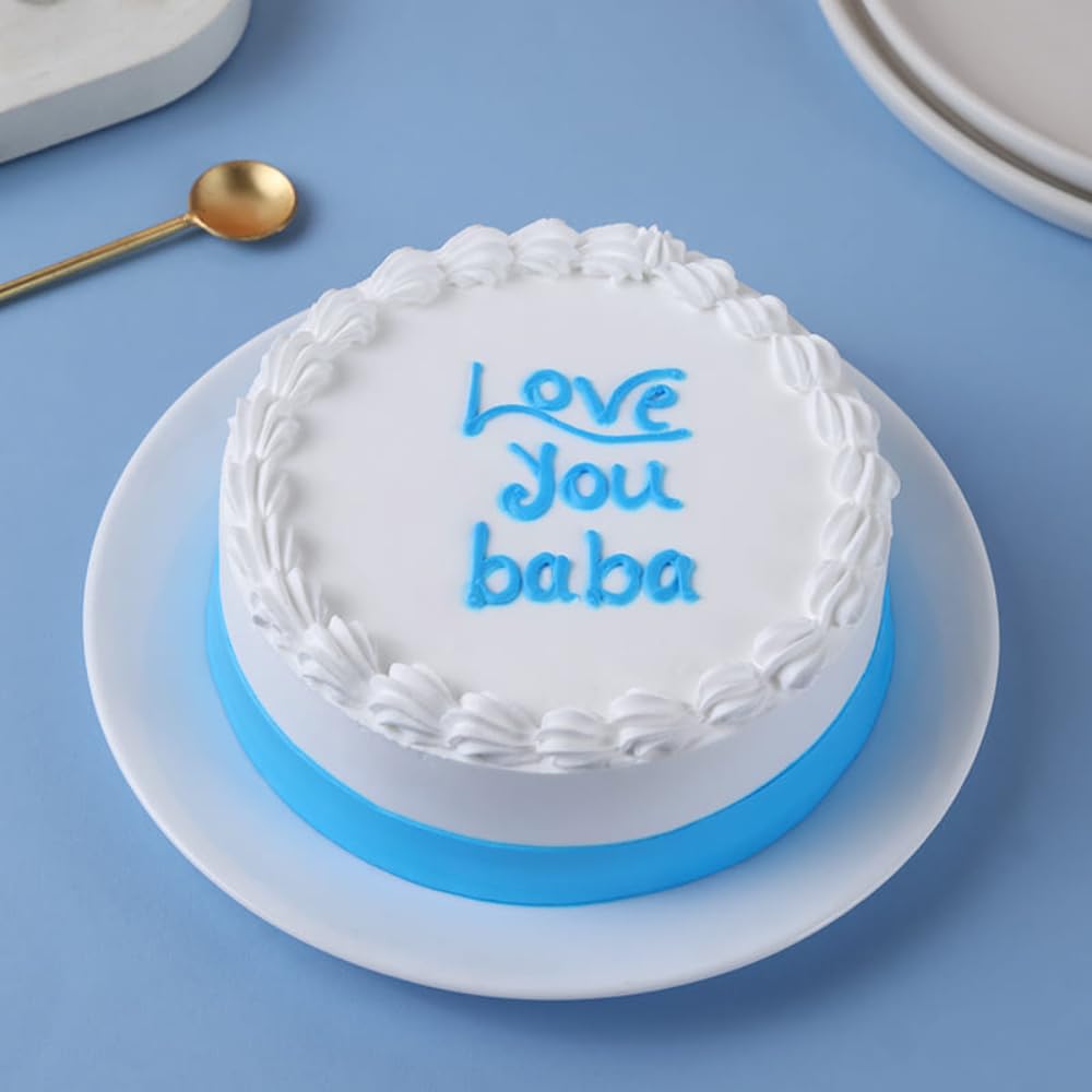 FlowerAura Delicious Fresh 2Kg Refreshing Pineapple Eggless Cake For Birthday Gift & Fathers Day Cake For Dad | Father | Papa | Father-In-Law | Appa (Same Day Delivery)-image-1