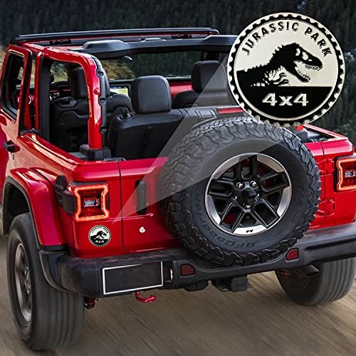 Jurassic Badge Rated Car Emblem, 4 x 4 Metal Automotive Badge 3D Metal Car Badges Emblems Round Emblem Decals Car Badge Decals Stickers Compatible with Jeep Wrangler Vehicles Trucks SUV - Image 6