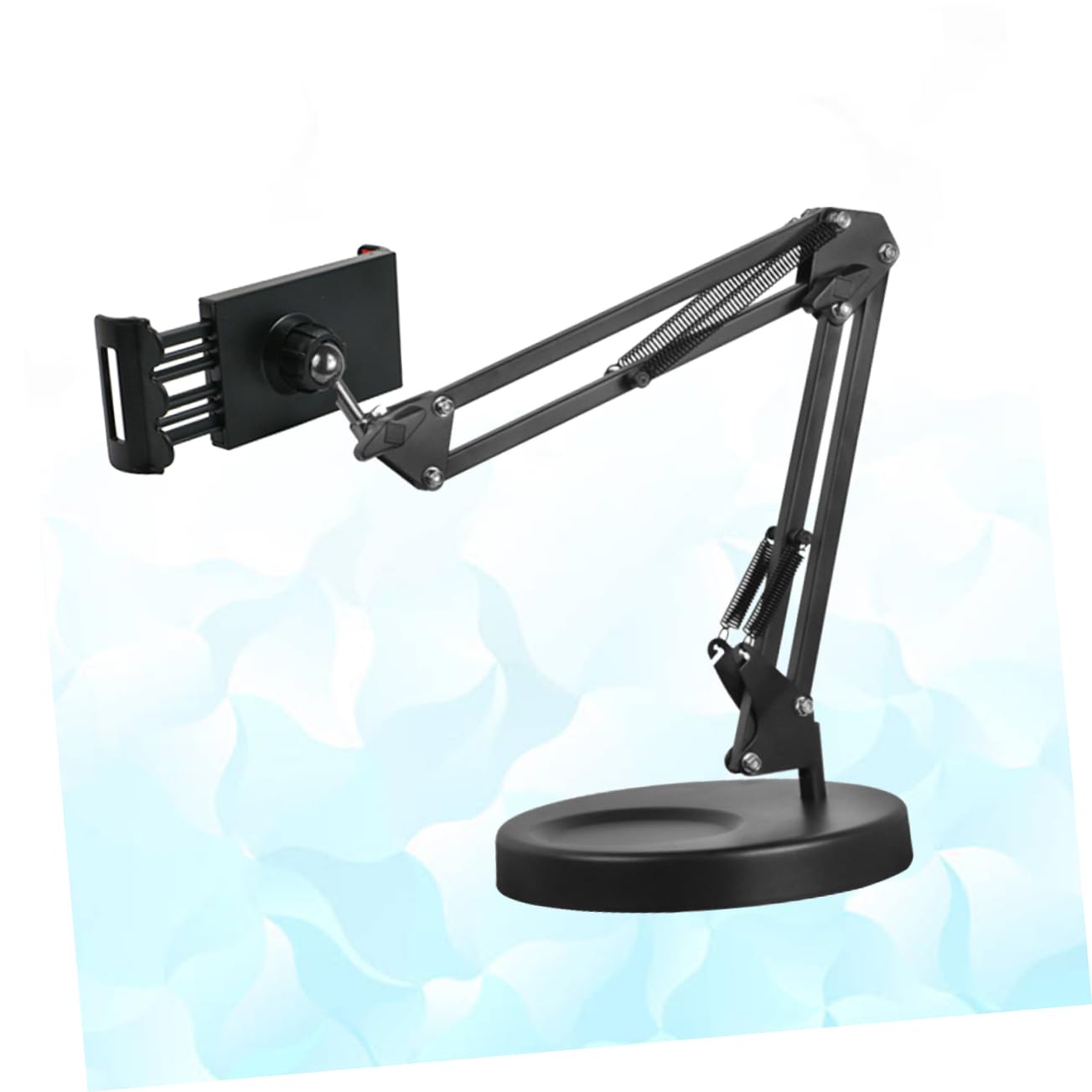 NUOBESTY Soporte para Teléfono Móvil Ajustable Brazo de Suspensión de Metal Compatible con Tablet y Móvil 360 para Escritorio y Cama Negro