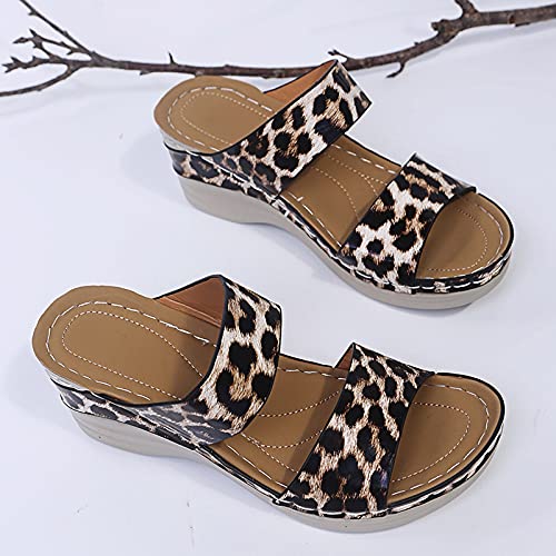 Briskorry Sandalen dames zomer pantoffels luipaard slippers slippers open teen schoenen comfortabele orthopedische… - Image 6