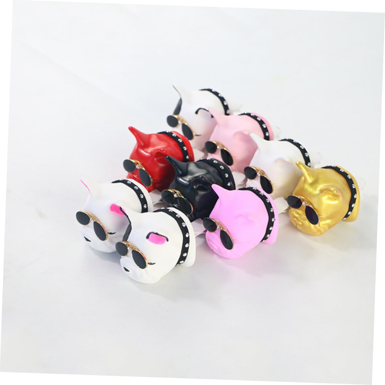 ibasenice 4 Stück Diffusorclip Duft Ätherischer Öle Im Auto Auto-duftdiffusor-entlüftungsclip Haustier Miniatur Auto Clips Autoclip Aromatherapie Weiß Französischer