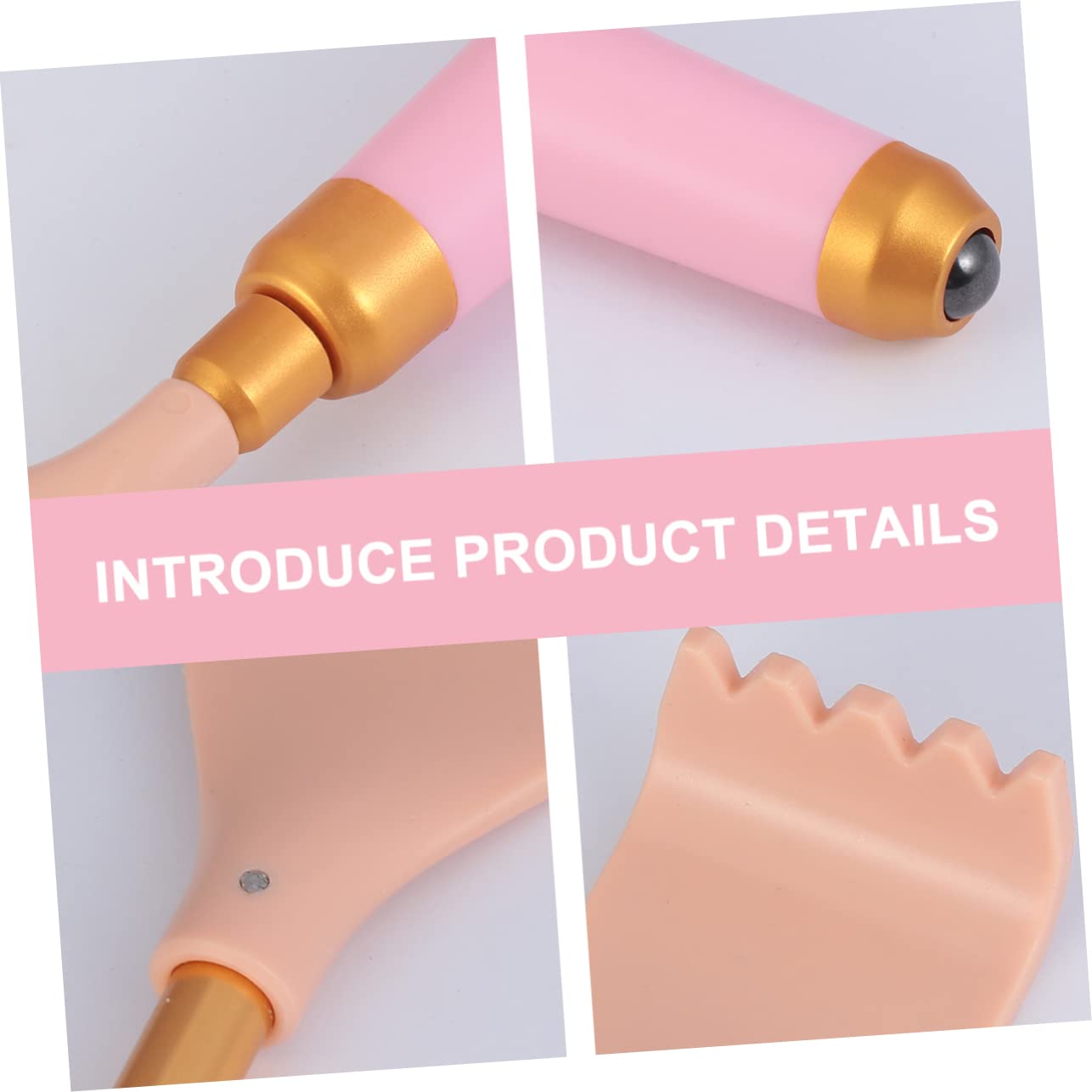 MAGICLULU 3 Piezas Cosquillas Rascador Espalda Personalizado Rascador Espalda Mano Rascador Hombros Espátula Facial Comezón Aluminio Raspador Rosa Viajar