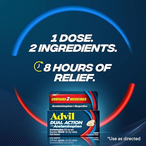Advil Dual Action, Ibuprofen 125mg, Pain Relief, 216 Caplets - image 6