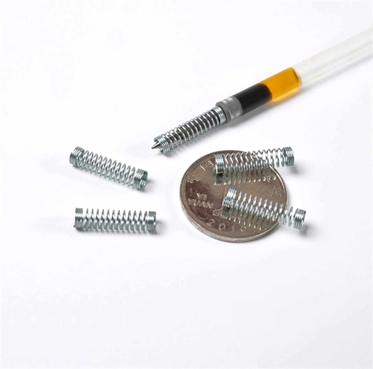 Mdingbao-圧縮ばね ボールポイントペンスプリングスモール圧縮ばね、0.4mmのワイヤの直径* 4.5mmの外側の径* 18m