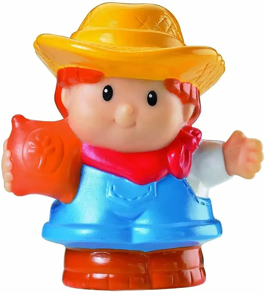 Replacement Part for Little-People Tow 'n Pull Tractor Playset - BGC56 ~ Replacement Farmer Eddie Figure ~ Holding a Sack of Feed