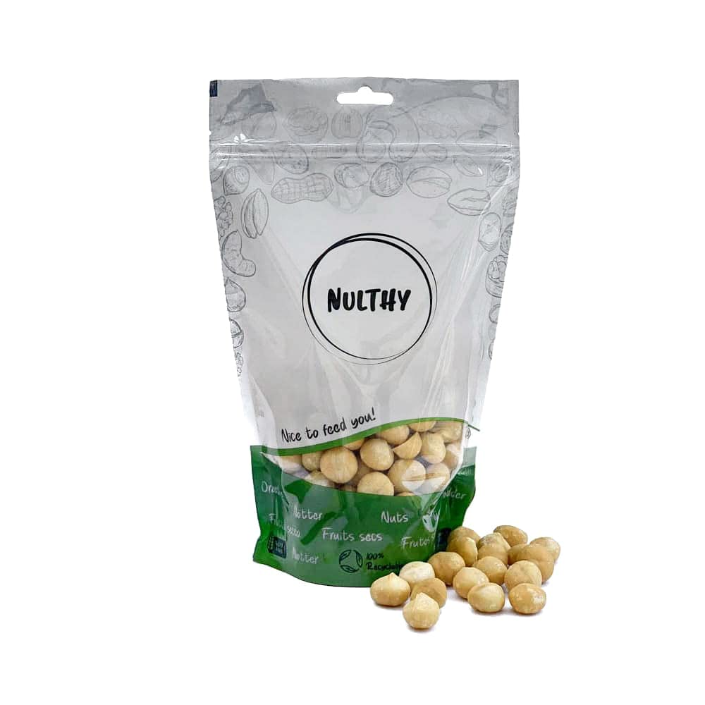 NULTHY - 1kg Nueces de Macadamia - Frutos Secos Naturales - Snack Saludable - Sin Gluten - Vegano
