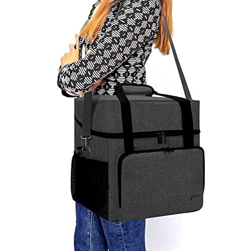 image for LUXJA Serger Case for Most Standard Overlock Machines, Serger Bag with